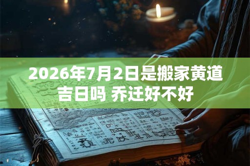 2026年7月2日是搬家黄道吉日吗 乔迁好不好
