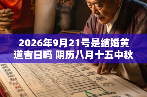 2026年9月21号是结婚黄道吉日吗 阴历八月十五中秋节宜嫁娶吗
