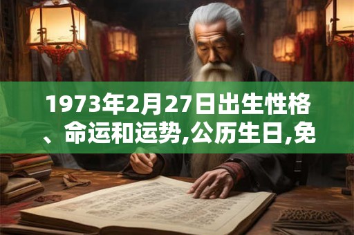 1973年2月27日出生性格、命运和运势,公历生日,免费算命
