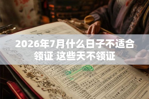 2026年7月什么日子不适合领证 这些天不领证