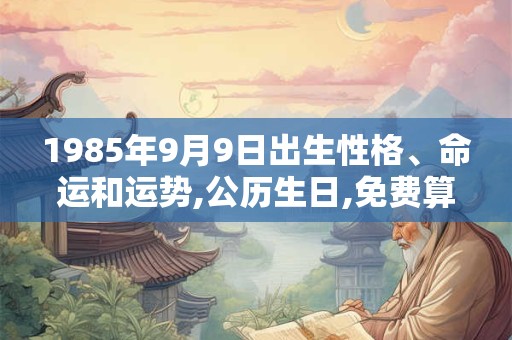 1985年9月9日出生性格、命运和运势,公历生日,免费算命