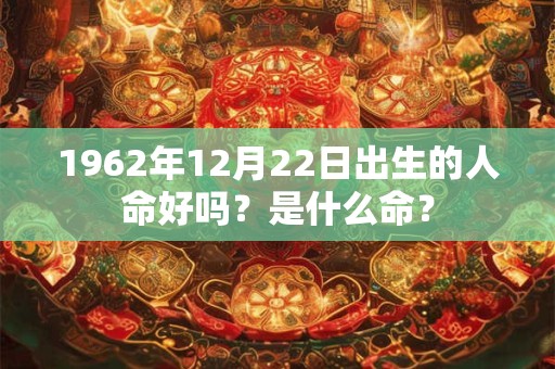 1962年12月22日出生的人命好吗？是什么命？