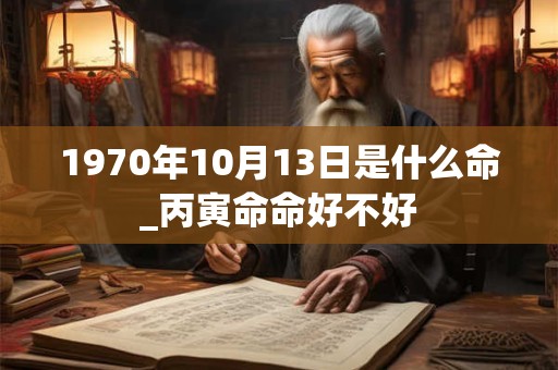 1970年10月13日是什么命_丙寅命命好不好