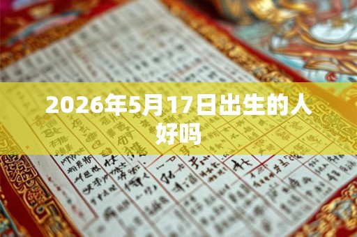 2026年5月17日出生的人好吗 2026年5月17日出生的人好吗