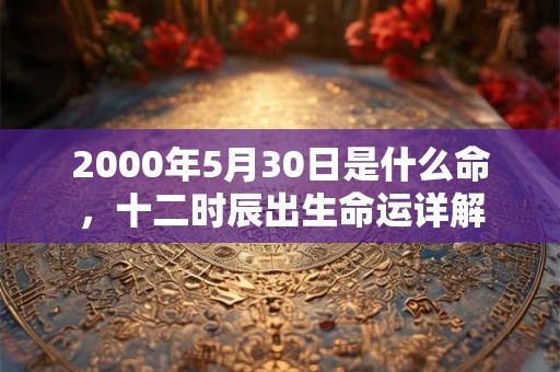 2000年5月30日是什么命，十二时辰出生命运详解
