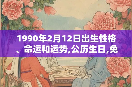 1990年2月12日出生性格、命运和运势,公历生日,免费算命