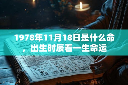 1978年11月18日是什么命，出生时辰看一生命运