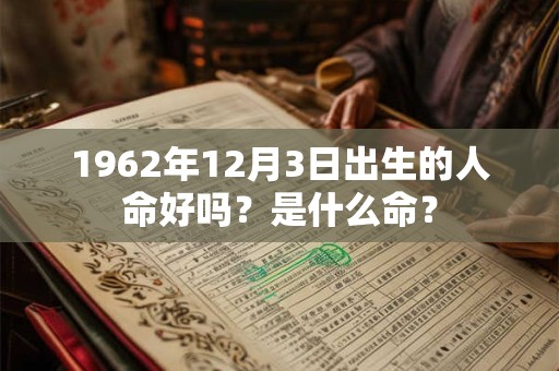 1962年12月3日出生的人命好吗？是什么命？