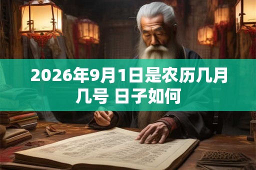 2026年9月1日是农历几月几号 日子如何