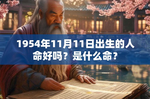 1954年11月11日出生的人命好吗？是什么命？