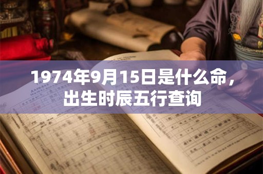 1974年9月15日是什么命，出生时辰五行查询