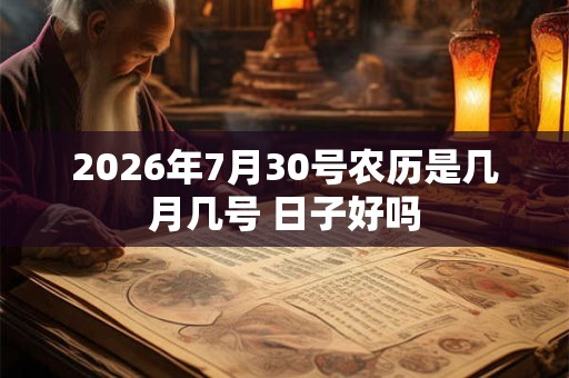 2026年7月30号农历是几月几号 日子好吗