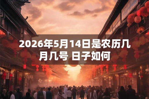2026年5月14日是农历几月几号 日子如何