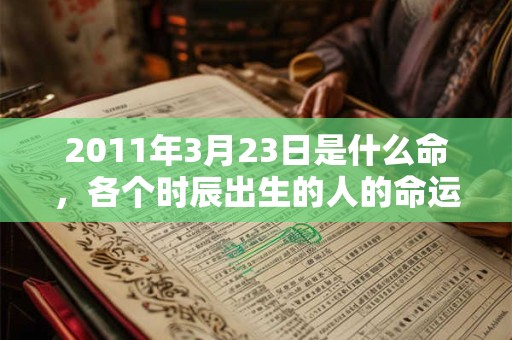 2011年3月23日是什么命，各个时辰出生的人的命运