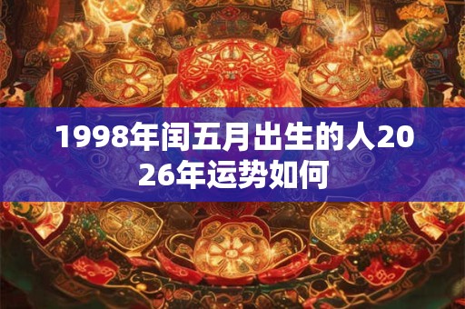1998年闰五月出生的人2026年运势如何