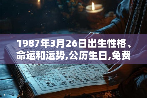 1987年3月26日出生性格、命运和运势,公历生日,免费算命