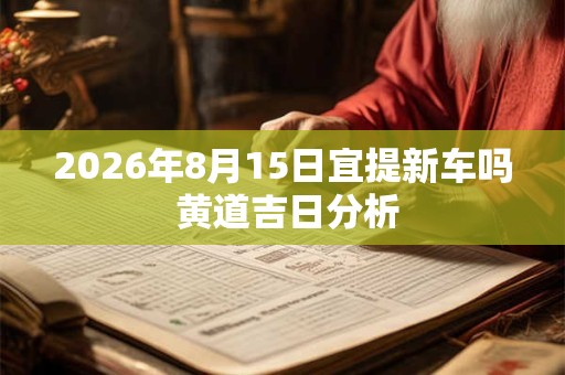 2026年8月15日宜提新车吗 黄道吉日分析 2026年8月15日宜提新车吗 黄道吉日分析