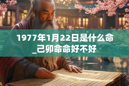 1977年1月22日是什么命_己卯命命好不好 1977年1月22日是什么命_己卯命命好不好