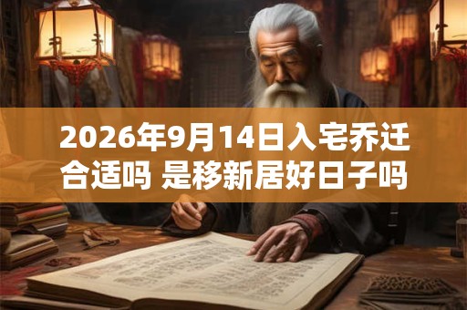 2026年9月14日入宅乔迁合适吗 是移新居好日子吗 2026年9月14日入宅乔迁合适吗 是移新居好日子吗