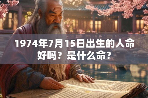1974年7月15日出生的人命好吗?是什么命? 1974年7月15日出生的人命好吗?是什么命?