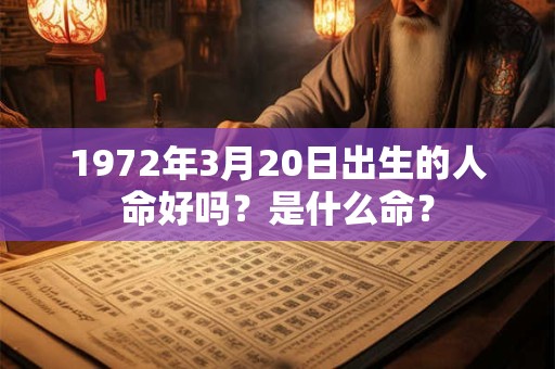 1972年3月20日出生的人命好吗？是什么命？