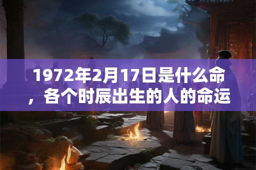 1972年2月17日是什么命,各个时辰出生的人的命运 1972年2月17日是什么命,各个时辰出生的人的命运