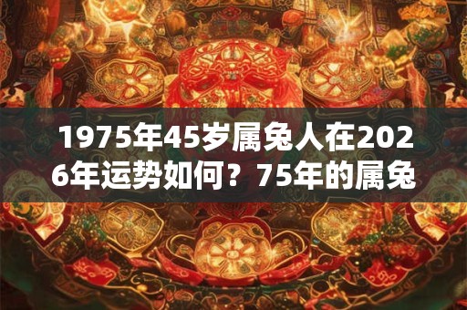 1975年45岁属兔人在2026年运势如何？75年的属兔人是什么命？