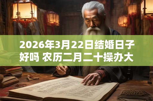 2026年3月22日结婚日子好吗 农历二月二十操办大喜之事如何