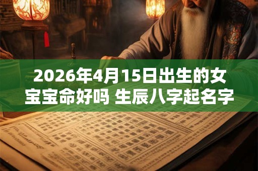 2026年4月15日出生的女宝宝命好吗 生辰八字起名字