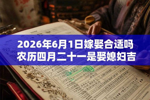 2026年6月1日嫁娶合适吗 农历四月二十一是娶媳妇吉日吗 2026年6月1日嫁娶合适吗 农历四月二十一是娶媳妇吉日吗