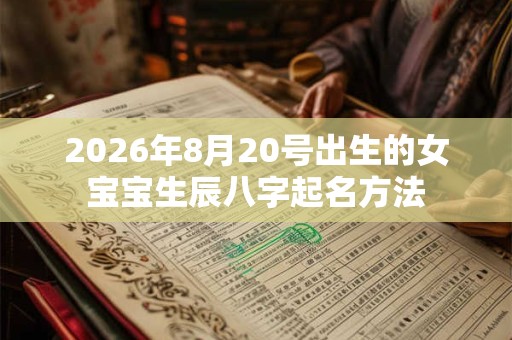 2026年8月20号出生的女宝宝生辰八字起名方法