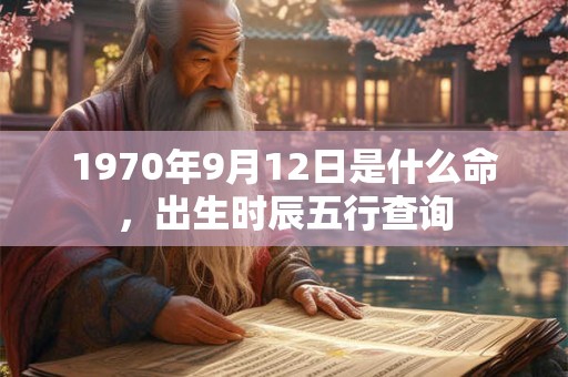 1970年9月12日是什么命,出生时辰五行查询 1970年9月12日是什么命,出生时辰五行查询