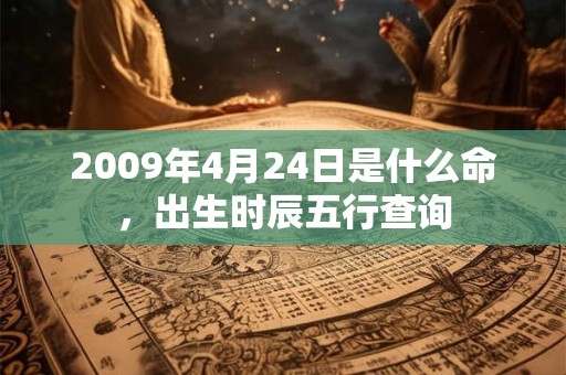 2009年4月24日是什么命，出生时辰五行查询