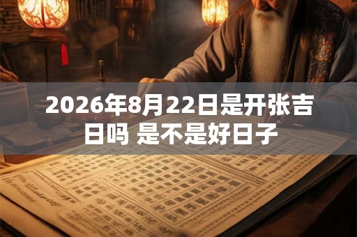 2026年8月22日是开张吉日吗 是不是好日子 2026年8月22日是开张吉日吗 是不是好日子