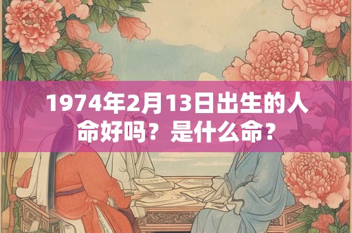 1974年2月13日出生的人命好吗？是什么命？