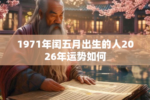 1971年闰五月出生的人2026年运势如何 1971年闰五月出生的人2026年运势如何
