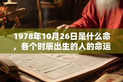 1978年10月26日是什么命,各个时辰出生的人的命运 1978年10月26日是什么命,各个时辰出生的人的命运