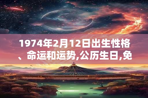 1974年2月12日出生性格、命运和运势,公历生日,免费算命 1974年2月12日出生性格、命运和运势,公历生日,免费算命