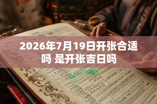 2026年7月19日开张合适吗 是开张吉日吗 2026年7月19日开张合适吗 是开张吉日吗