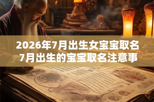 2026年7月出生女宝宝取名 7月出生的宝宝取名注意事项