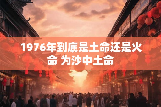 1976年到底是土命还是火命 为沙中土命