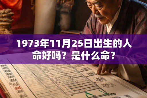 1973年11月25日出生的人命好吗？是什么命？