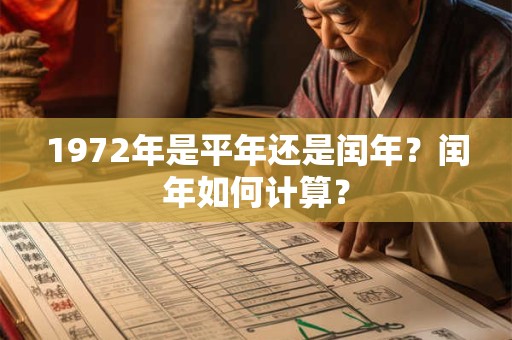 1972年是平年还是闰年?闰年如何计算? 1972年是平年还是闰年?闰年如何计算?