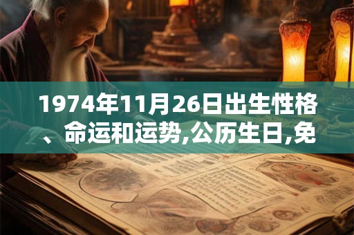 1974年11月26日出生性格、命运和运势,公历生日,免费算命 1974年11月26日出生性格、命运和运势,公历生日,免费算命