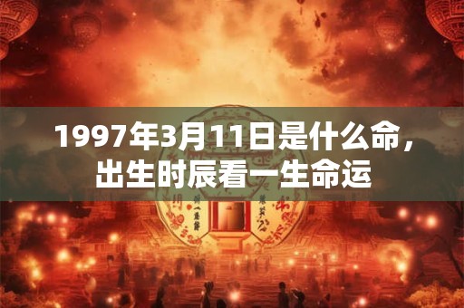1997年3月11日是什么命，出生时辰看一生命运