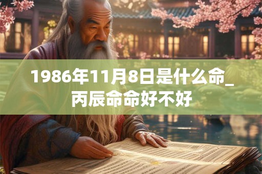 1986年11月8日是什么命_丙辰命命好不好 1986年11月8日是什么命_丙辰命命好不好