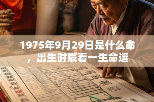 1975年9月29日是什么命,出生时辰看一生命运 1975年9月29日是什么命,出生时辰看一生命运