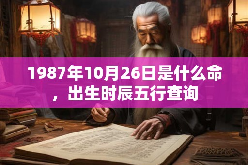 1987年10月26日是什么命,出生时辰五行查询 1987年10月26日是什么命,出生时辰五行查询