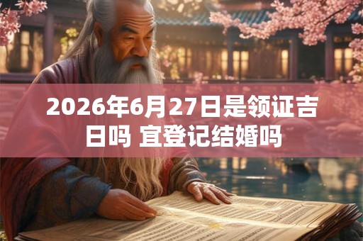 2026年6月27日是领证吉日吗 宜登记结婚吗 2026年6月27日是领证吉日吗 宜登记结婚吗