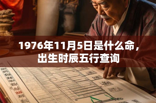 1976年11月5日是什么命,出生时辰五行查询 1976年11月5日是什么命,出生时辰五行查询